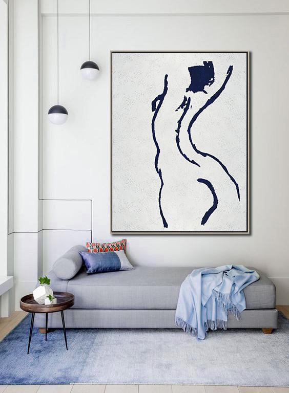 Navy Blue Nude Art #NV277B - Click Image to Close